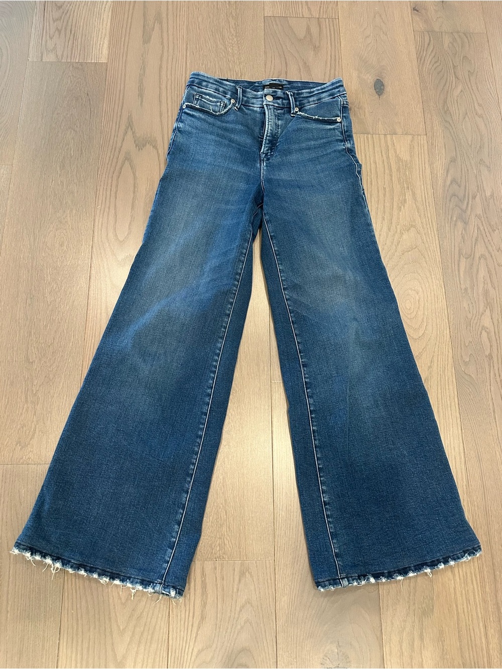 Good American Good Waist Palazzo Wide Leg Jeans